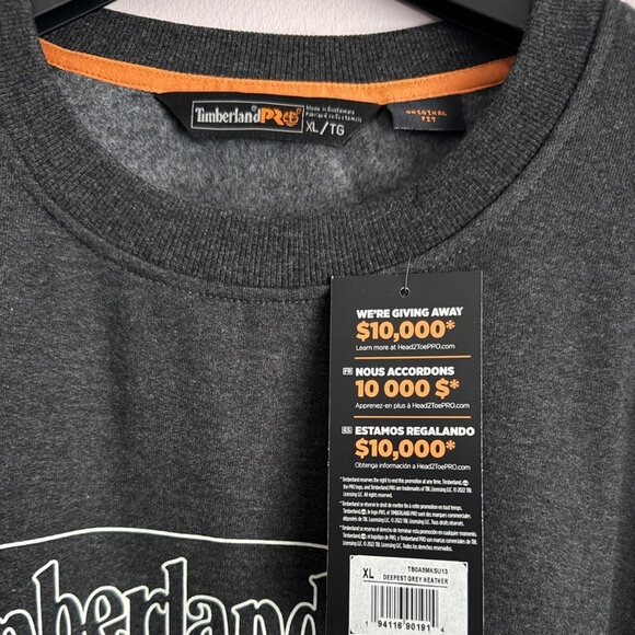 Timberland PRO Blueprint Graphic Sweatshirt – Grey Crewneck,Original Fit - Picture 3 of 4